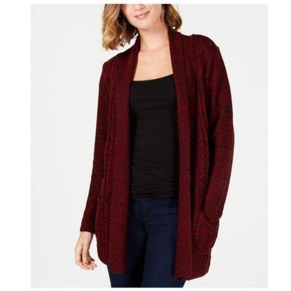 NY COLLECTION Petite Marled Open Front Cardigan PXS - Picture 1 of 1